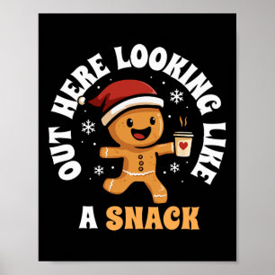 Póster Aquí fuera pareciendo un snack café pan de jengibr