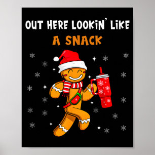 Póster Aquí fuera pareciendo un snack divertido pan de je