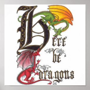 Póster Aquí hay dragones