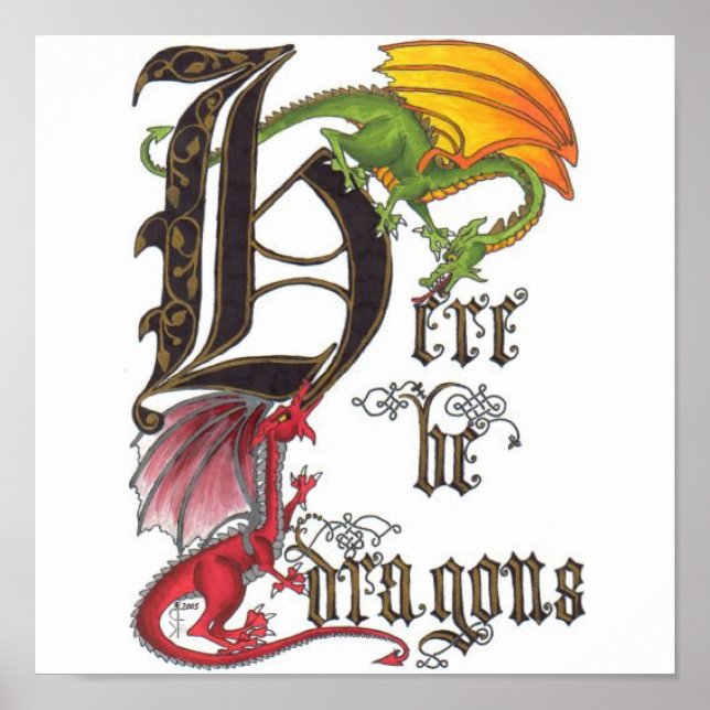 Póster Aquí hay dragones (Frente)