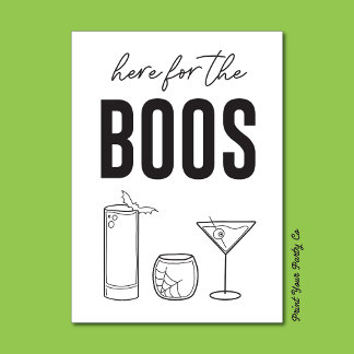 Póster Aquí para el Rótulo Boos Bar Cart