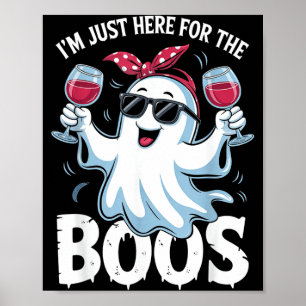 Póster Aquí por Los Boos Fantasma Lindo Divertido Hallowe