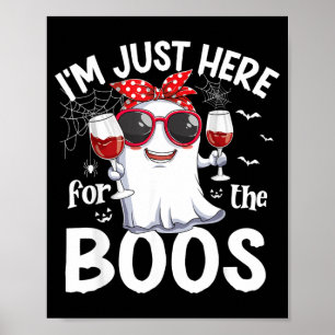 Póster Aquí por Los Bufones Divertido Halloween Mujeres F