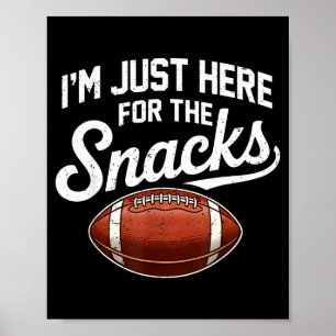 Póster Aquí por los snacks fútbol americano mujeres diver