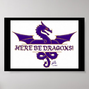 Póster aquí sea dragones