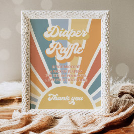 Póster Aquí Ven El Hijo Sun Baby Shower Diaper Raffle