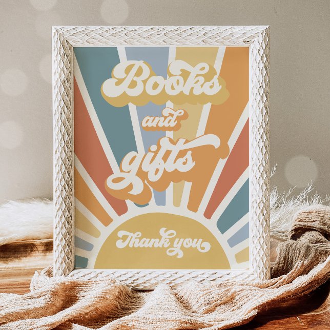 Póster Aquí Ven El Hijo Sun Baby Shower Libros Y Regalos (Subido por el creador)