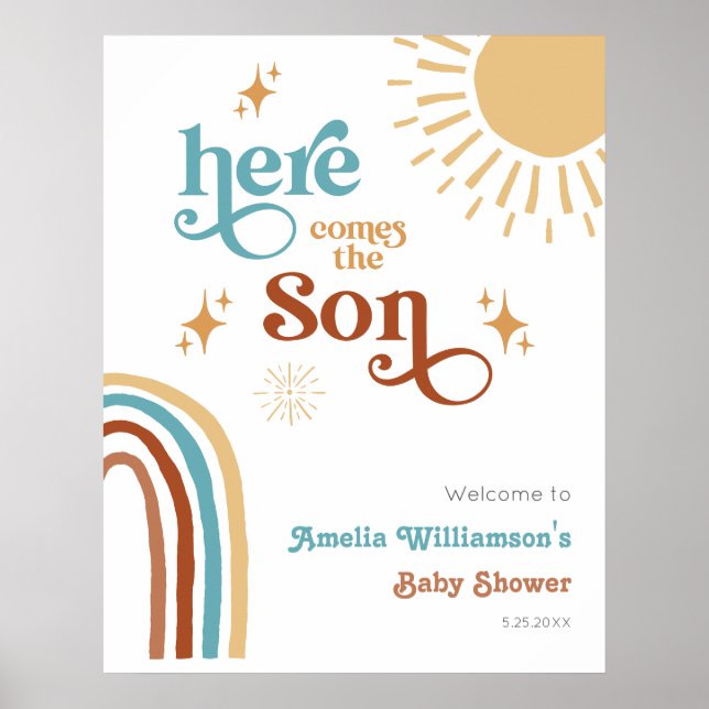 Póster Aquí viene el Baby Shower de Son Sunshine Boy (Frente)
