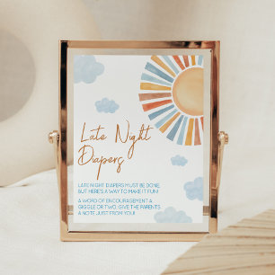 Póster Aquí Viene El Baby Shower De Sun Tarde Noche Diape