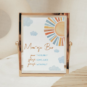 Póster Aquí Viene El Bar Sun Baby Shower Mom Osa