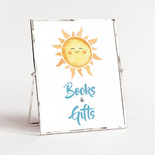 Póster Aquí viene el hijo, libros y regalos de sol