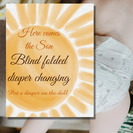 Póster Aquí viene el juego de Baby Shower Son Sunshine Bo