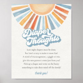 Póster Aquí viene el juego Son Sunshine Diaper Thoughts