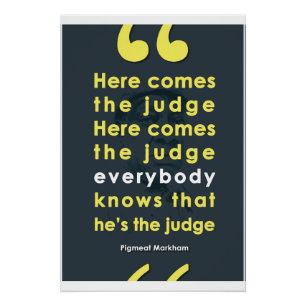 Póster Aquí viene el juez - carne porcina Markham