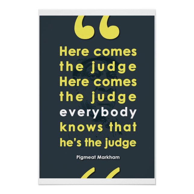 Póster Aquí Viene El Juez - Pigbeef Markham (Anverso)