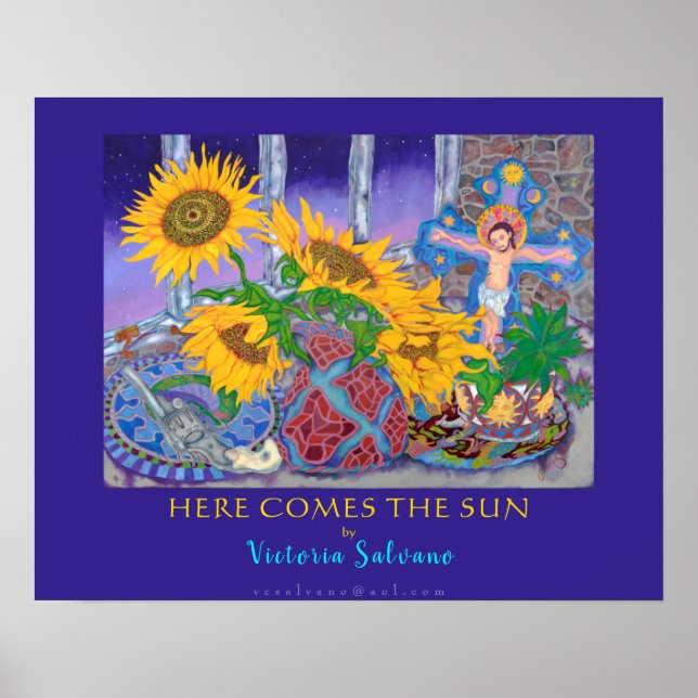 PÓSTER AQUÍ VIENE EL SOL (Frente)