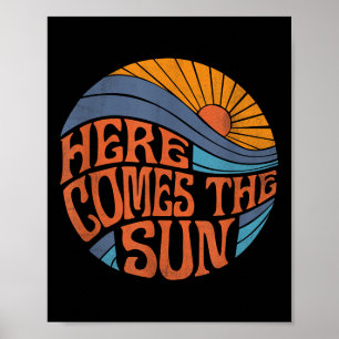 Póster Aquí Viene El Sol Vintage Retro Sixties Surf Summ