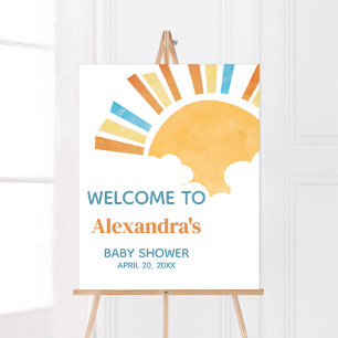 Póster Aquí viene la bienvenida de Baby Shower de Son