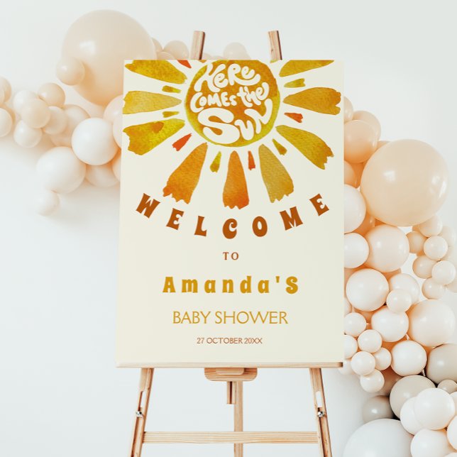 Póster Aquí viene la bienvenida de Sun Baby Shower (Subido por el creador)