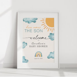 Póster Aquí Viene La Bienvenida Del Sol Baby Shower De So