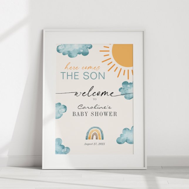 Póster Aquí Viene La Bienvenida Del Sol Baby Shower De So (Subido por el creador)