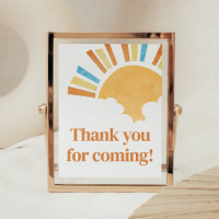 Aquí viene la tarjeta de agradecimiento de Baby Sh
