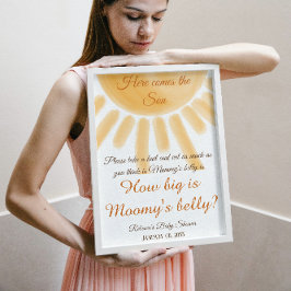 Póster Aquí viene Sunshine Baby Shower Adivina cómo es el