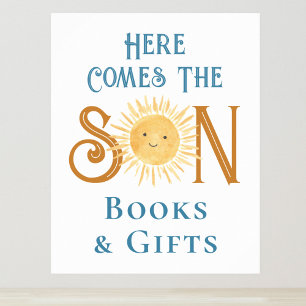 Póster Aquí Vienen Los Libros De Son Y El Rótulo De Baby
