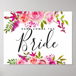 Póster aquí vienen los rosas de cristal de la novia