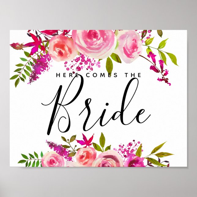 Póster aquí vienen los rosas de cristal de la novia (Frente)