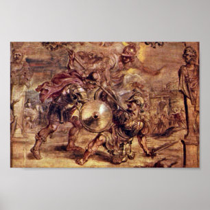 Póster Aquiles Derrotó A Hector., Por Peter Paul Rubens
