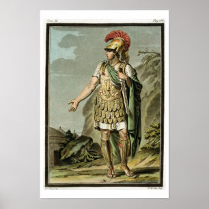 Póster Aquiles en la armadura, traje para 'Iphigenia en
