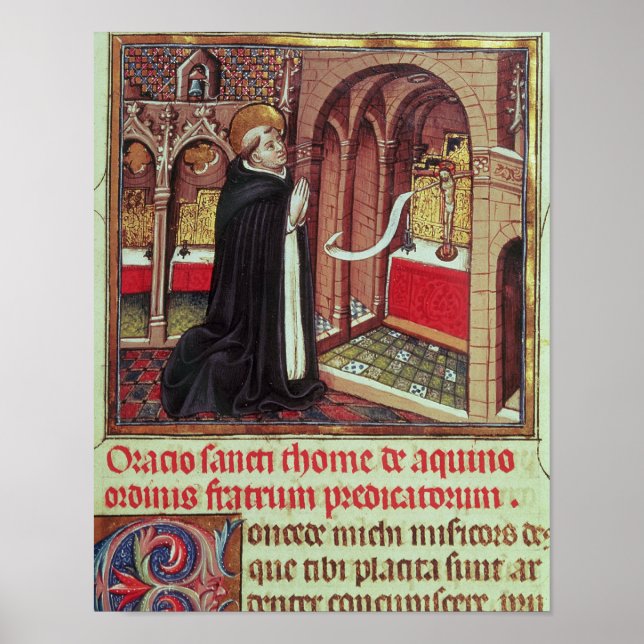 Póster Aquinas'Libro de Horas de Alfonso el (Frente)