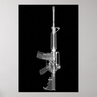 Póster AR-15 CT scan/X-ray poster