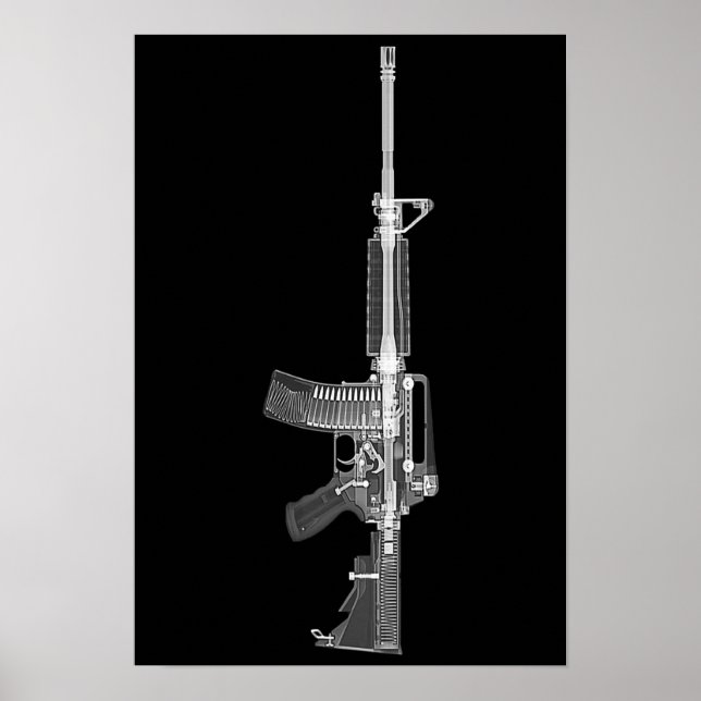 Póster AR-15 CT scan/X-ray poster (Frente)