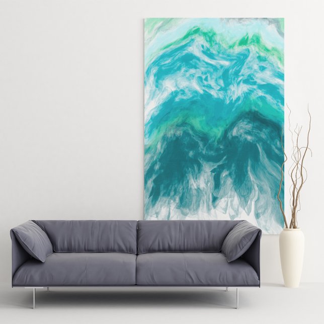 Póster Ar digital de ondas oceánicas azules y turquesas (Subido por el creador)
