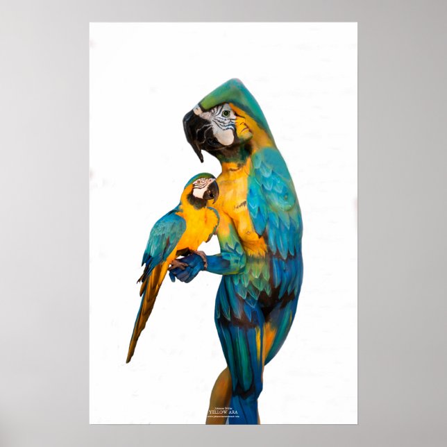 Póster Ara amarilla por Johannes Stötter (Frente)
