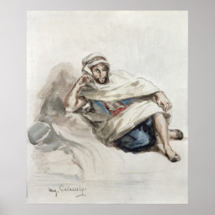 Póster Árabe asentado