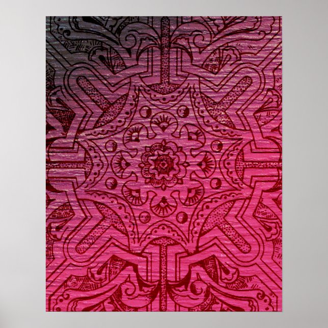 Póster Árabe victoriano, IDALIS - Claret (Frente)