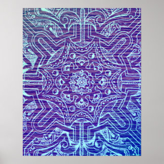 Póster Árabe victoriano, IDALIS - Luz negra