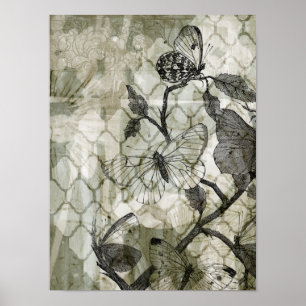 Póster Arabesque Butterflies II
