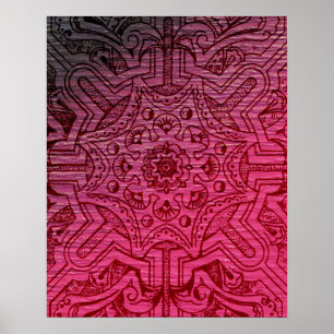 Póster Arabesque del Victorian, IDALIS - clarete