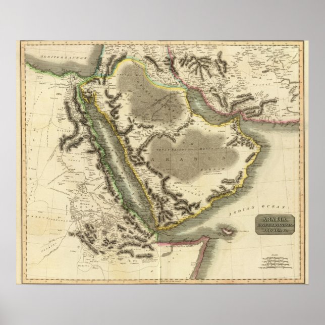 Póster Arabia, Egipto, Abisinia, Mar Rojo (Frente)