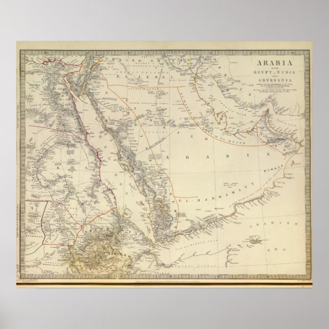 Póster Arabia, Egipto, Nubia, Abisinia 2 (Frente)