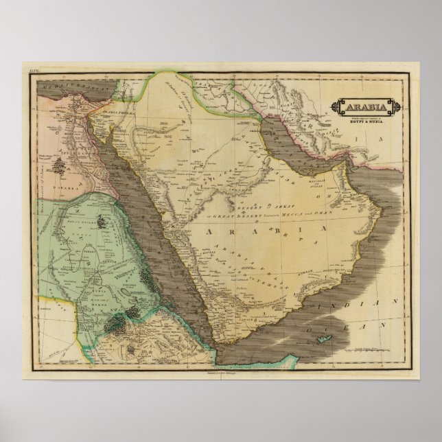 Póster Arabia, Egypt, Nubia (Frente)