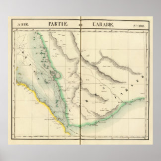 Póster Arabia Saudita, Asia 100