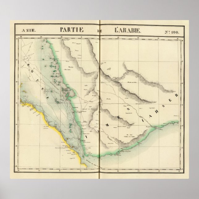 Póster Arabia Saudita, Asia 100 (Frente)