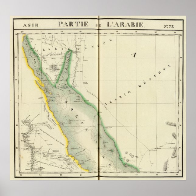 Póster Arabia Saudita, Asia 77 (Frente)