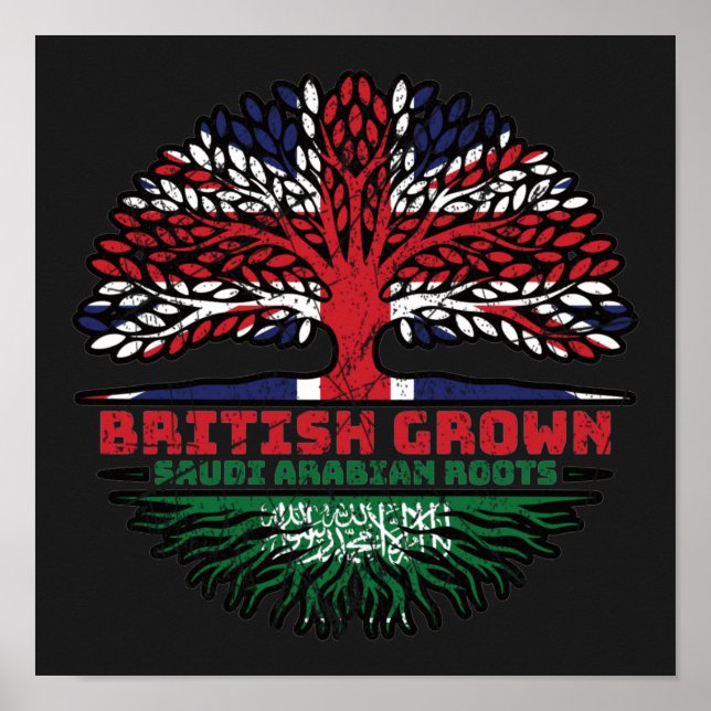 Póster Arabia Saudita Reino Unido Reino Unido (Frente)