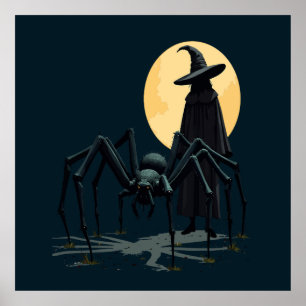 Póster Araña, Bruja y Sombra de Luz de Luna